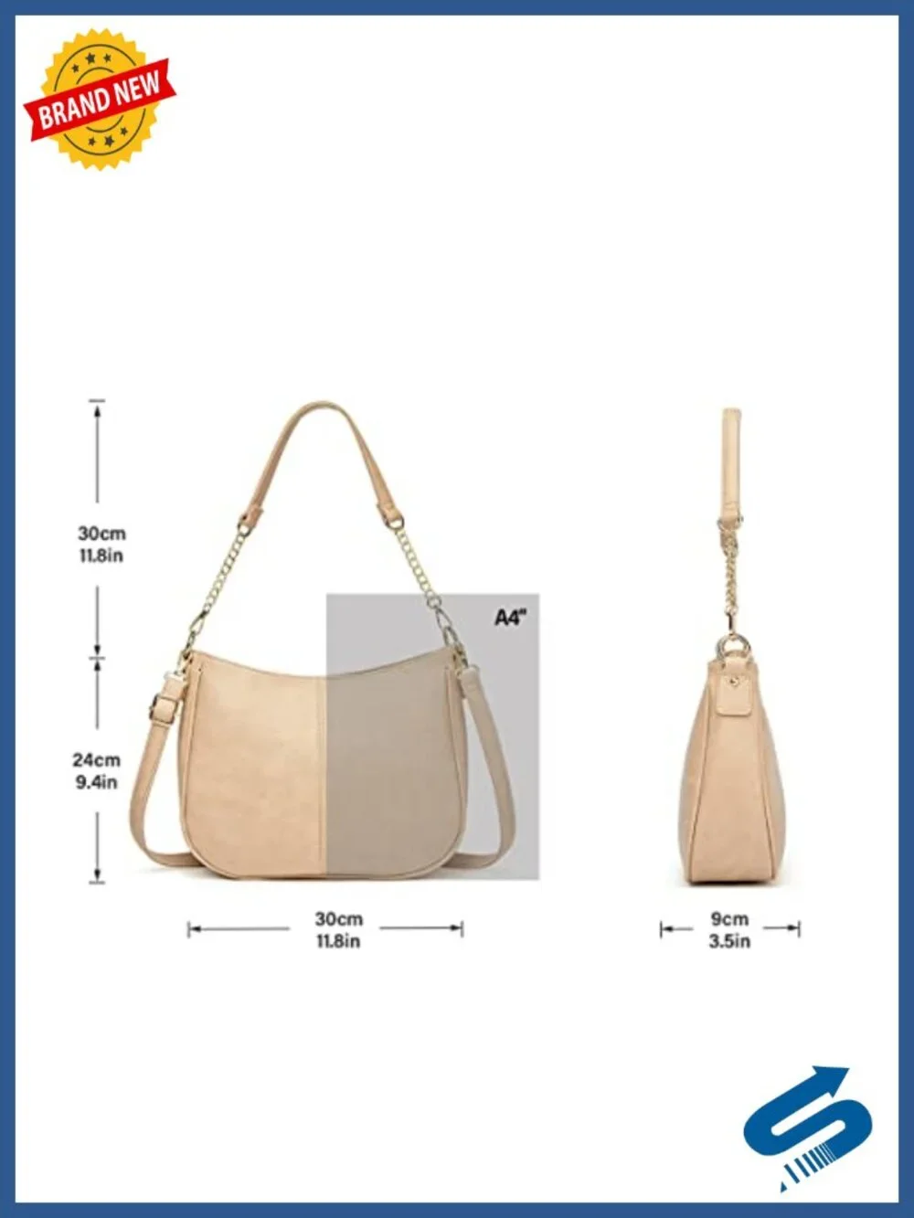 Mini Tote Hobo Bag with Adjustable Strap Faux Leather Everyday Handbag